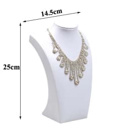 Top PU White Mannequin Shelf Necklace Pendant Chain Jewelry Display Stand Holder Decorate Bracelet Jewelry Rack Show
