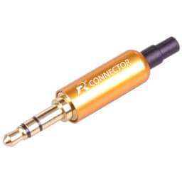 10pcs Stereo 3.5mm Connectors with Protecting Tail Gold Plated 3 Poles Plug 3.5mm Jack Male Connector Earphone Jack DIY