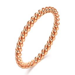 NIBASTAR Beads Water Ripple Ring For Women Simple Fashion Beaded Rings Stainless Steel Mini Jewelry Gift