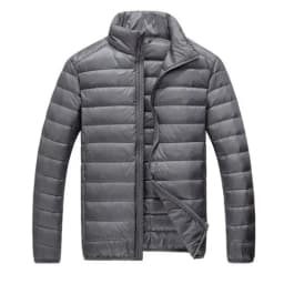 2026 Men's Lightweight Warm Coat, Winter Parkas Jacket Royal Blue Black Gray Red Green Male Light and Thin Coats