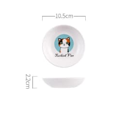 New Creative Cute Cat Small Saucer Shape Mini Plate Ceramics Cartoon Dish Creative Snack Plate Chinchilla Squirrel Hedgehog Bowl