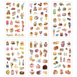 6 sheets/pack Kawaii Washi Decorative Stickers Label Scrapbooking Cute Whale Flower Girls Stationery Stickers DIY Diary Album