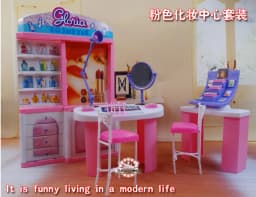for 30cm doll kitchen dollhouse Furniture kitchen table refrigerator set girl toy for 30cm accessories house