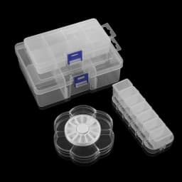 Transparent Plastic Storage Jewelry Box Compartment Adjustable Container For Beads Earring Box For Jewelry Rectangle Box Case