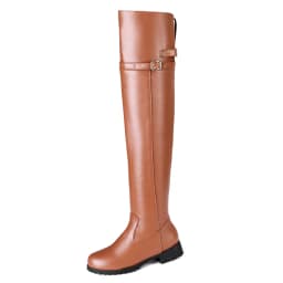 Classic PU Oversized Boots Warm Winter Boots Metal Zippers Comfortable Plush Buckle Women's Boots Available for 48yards 47yards