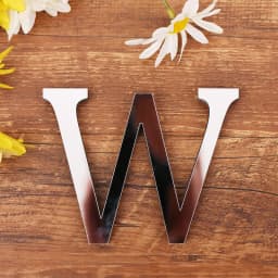 Silver Letter Acrylic 3D Mirror Wall Sticker Home Decor Alphabet Poster For Birthday Party Wedding Diy Wallpaper Peel & Stick