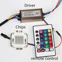 Led RGB Chip High Power COB Lamp 10W 20W 30W 50W 100W 35mli Chip Beads RGB Driver Blubs Epistar For DIY Spotlight Flood Light