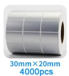 Matte Silver PET Barcode Label 100 90 80 70 60 40 50 30 20 Transfer Ribbon Printer Sticker