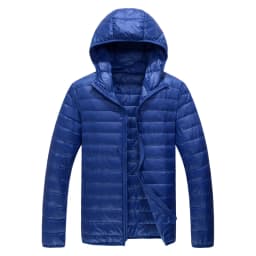 2026 Men's Lightweight Warm Coat, Winter Parkas Jacket Royal Blue Black Gray Red Green Male Light and Thin Coats