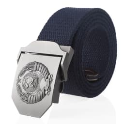 SupSindy New Canvas Belt 3D Soviet National Emblem Metal Buckle Jeans Belts for Men CCCP Army Military Tactical Belts Male Strap