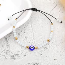 Turkish Evil Eye Bracelet Sets Colorful Crystal Resin Bead Rope Chain Eyes Lucky Couple Male Bracelets for Women Charm Jewelry