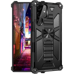 Military Hard Armor Shockproof Case For Samsung Galaxy S26 Ultra S25 FE S24 S23 S22 S21 A57 A17 A15 A16 A56 Kickstand Back Case