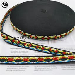 5 Yards 0.78 Inch 20MM Hundreds Styles Geometric Woven Jacquard Embroidered Ribbons DIY Apparel Wrapping Trim Sewing Accessories