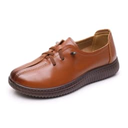 Lace Up Flats Women's Oxfords Split Leather Shoes Female Designer Loafers Woman Black Slip Ons Ladies Driving Shoes Retro Loafer