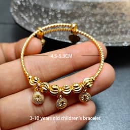 20 Styles Dubai Gold Color Baby Bangles For Kids Baby Promotion Sale Child Birthday Gifts Children'S Bracelets