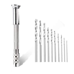Mini Hand Resin Drill Pin Vise Drill Set Professional Quality Swivel Head Pin Vise Set for Epoxy Resin Jewelry Making DIY