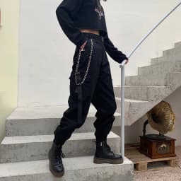 YBYR Big Pockets Cargo Pants Women Elastic High Waist Loose Streetwear Summer Pant Baggy Tactical Trouser Hip Hop Joggers Pants