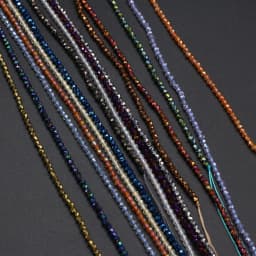 5pcsNatural Stone Crystal Color Plated Faceted Small Bead Multicolor 38CM Beaded Fashion DIY Necklace Bracelet CharmJewelry Gift