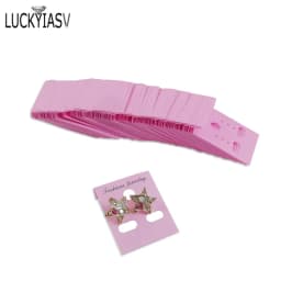 100Pcs Earring Plastic Display Cards Ear Stud Hang Holder Tag Jewelry Display earrings display cards