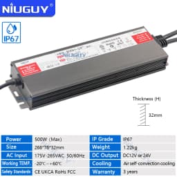 Waterproof Lighting Transformers AC 220V To DC 12 V 24V LED Driver Power Supply 60W 100W 150W 200W 300W 600W Outdoor Waterproof