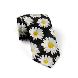 Daisy Printed Men's Ties 8cm Slim Neckties Fashion Shirt Accessories Daily Wear Cravat Wedding Party Gift Neck Ties For Men