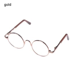 Retro Round Plush Doll Glasses Metal Frame Miniature Colorful Doll Eyeglasses‘For Doll Clothes Dressing Accessories Toy Props