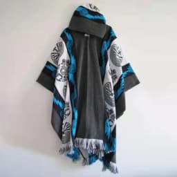 Spring Autumn Men Poncho Shawl Jackets Retro National Pattern Printed Knitting Women Hooded Coats Ladies Sleeveless Cape Outwear