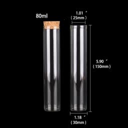 12 pieces/lot 15ml 20ml 25ml 30ml 40ml 45ml 50ml 55ml 60ml Glass Test Tubes With Cork Stopper Wishing Bottles for Art DIY Crafts