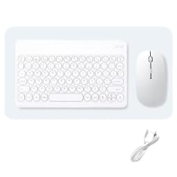 Wireless Keyboard and Mouse Combos Set Round Bluetooth Hebrew Spanish French Korean For iOS iPad Android Windows Phone Tablet