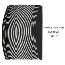 50Pcs/Set Gel Nail Art Files Removable Sponge EVA Sanding Files Grey/Black Replaceable Polishing Buffer For Manicure Nail Supply