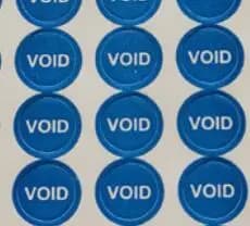 Blue/Red Round 5mm 500 PCs/Lot Fragile Paper VOID Sticker Guaranteed Tamper Warranty Seal for Mobile/Laptop/Ipad Repairment