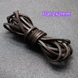 2m/Lot Brown Genuine Leather Cord 1/2/3/4/5/6/8mm Round Flat Leather Strap Rope String for DIY Bracelet Necklace Jewelry Making