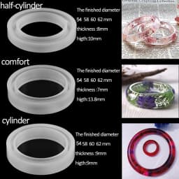 1Pc Bracelet Bangle Silicone 5 Styles 4 Sizes Mold Epoxy Resin Molds For DIY Jewelry Making Finding Tool Supplies Accessories
