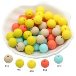 Cute-idea 50pcs Silicone Beads 12mm Food Grade Baby Loose Rounds perles Beads DIY Pacifier Chain Toys Accessories Baby Goods