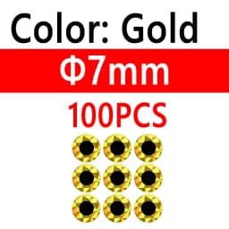 100pcs 2D Metal Jigs Lure DIY Fish Eyes Holographic Flat Fishing Fly Eyes Sticker for Slow Jigging Fishing Lure Baits 3mm-12mm