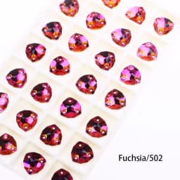 Crystal Rhinestones Fat Triangle All Color Sew On Stones Glass High Quality Flatback Sewing Rhinestone For Clothes Dress Shoes