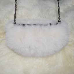 MS.MinShu-Real Fox Fur Hand Muff Bag for Women, Winter Hand Warmer, Pocket Handbag with Chain, Fashion Brand