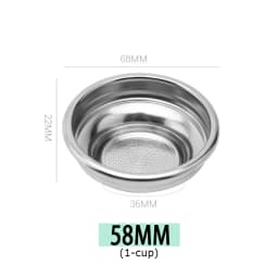 Coffee Filter Basket 51mm 54mm 58mm Clean Cup Non Pressurized Replacement For E61 Delonghi Breville Portafilter Accessories