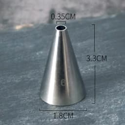 #00~12 Round Dot Piping Nozzles Pastry Icing Tips Fondant Cup Cake Chocolate Baking Decorating Tools Stainless Steel