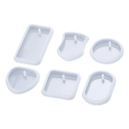 Hanging Listed Resin Mold Geometric Shape Irregular Rectangular Circle Pendant Silicone Mould DIY Crafts Jewelry Mold