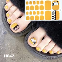 22Tips/Sheet Nail Sticker Adhesive Toenail Art Polish Tips French Glitter Sequins Nail Wraps Strips Easy Toenail Sticker