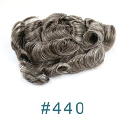 Man Human Hair 80%Density Ultra Thin 0.02mm Full Skin PU New Men Toupee Grey White 1B80 60R# Male Hairpieces Capillary Prosthes
