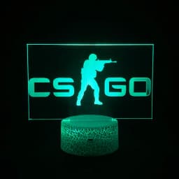 CS GO Game Counter Strike 3D Night Lights Picture Lava Lamp Led USB Battery RGB Neon Gift Bedroom Table Desk Decoration For Home