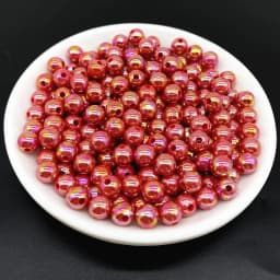 6 8 10mm AB Color Plating Acrylic Beads Loose Spacer Round Garment Jewelry Making DIY #RoLi