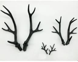 Black Pair Simulation Antlers Headwear Headband Artificial Deer DIY Accessories For Holiday Party Prop Birthday Christmas