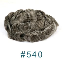 Man Human Hair 80%Density Ultra Thin 0.02mm Full Skin PU New Men Toupee Grey White 1B80 60R# Male Hairpieces Capillary Prosthes