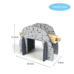 Wooden Train Track Bridge Beech Wooden Railway Set Accessories Fit for All Brands Wood Tracks Pieces Educational Toys For Kids