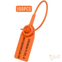 100Pcs Disposable Plastic Security Seals Clothing Hang Tags VOID Labels for Clothes Shoes Bag NO RETURN/REFUND IF TAG REMOVED