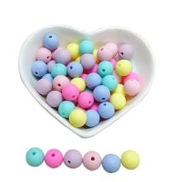 BOBO.BOX 20Pcs Silicone Beads 9MM Round Beads DIY Baby Pacifier Chain Pendant BPA Free Eco-friendly Baby Teether Toy Accessories
