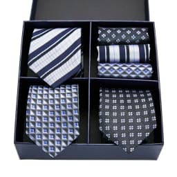 Gift box packing Silk Ties For Men Novelty Hanky Set 3 Styles Men's Tie Formal Red Cravat for Wedding Business Necktie